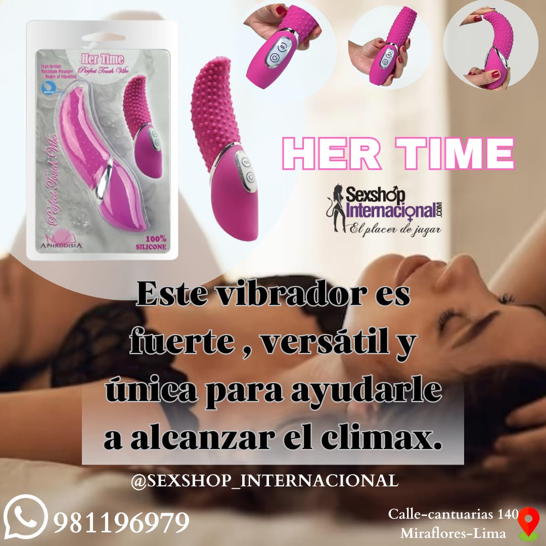 VIBRADOR SOFISTICADO-PUNTO G-CLITORAL-DE SILICONA-HER TIME-SEXSHOP LIMA 